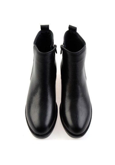 Bambi Siyah Hakiki Deri Kadın Bot & Bootie K02462040503 Siyah