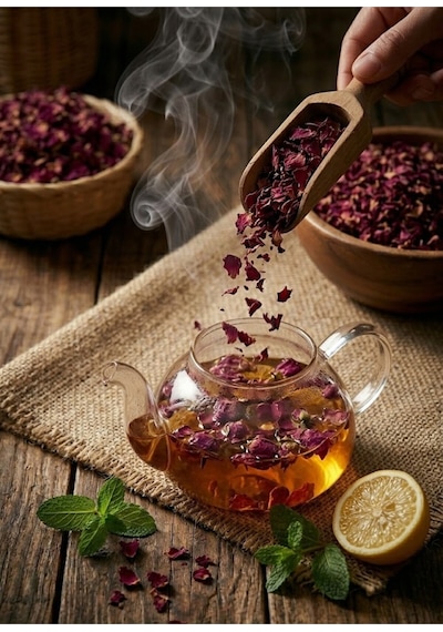 Gül Çayı 100g, Kurutulmuş Gül Yaprakları, Dried Edible Rose Petals, Doğal Ve Katkısız