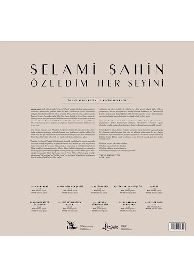 Selami Şahin - Özledim Her Şeyini Plak