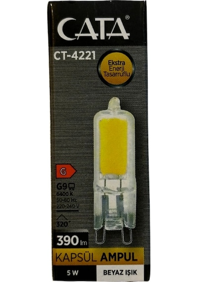 Cata Ct-4221 5w 6400k Beyaz G9 Duylu Kapsül Led Ampul