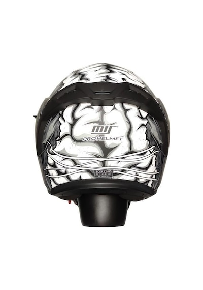 Mts Pro Helmets M-801 Snake Full Face Zombies White Motosiklet Kaskı