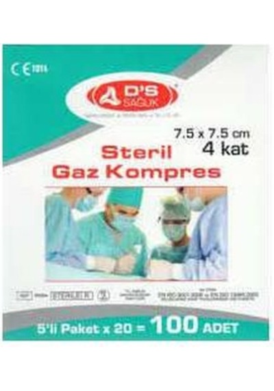Damla Sağlık Steril Gaz Kompres Spanç 7.5X7.5 Cm