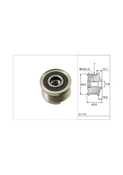 VALEO 588027 ALTERNATÖR KASNAĞI MEGANE LAGUNA TRAFIC / QASHQAI 2.