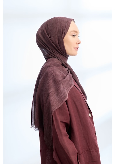 Armanda Organic Touch Ketens Viskoz Şal- 3601 Koyu Bordo