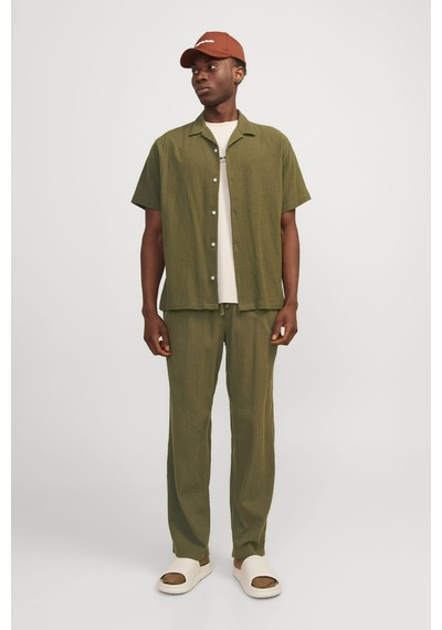 Jack & Jones Jorluke Crınkle Resort Yeşil Erkek Gömlek Yeşil