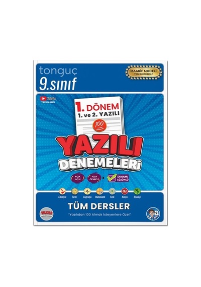 Tonguç Akademi 9. Sınıf Yazılı Denemeleri 1. Dönem 1 Ve 2. Yazılı