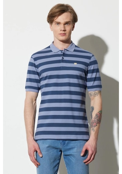 Wrangler Erkek Mavi Polo Tişört W7CDMHXTG Mavi