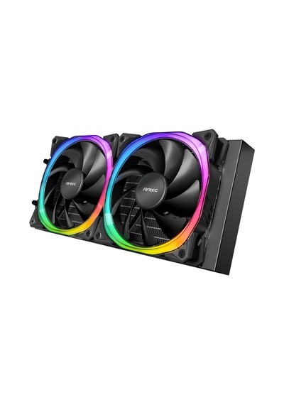 Vortex 240 Argb 240mm Aıo Sıvı İşlemci Soğutucu, 2x120mm Fusion Pwm Argb Fan, Intel/amd, Siyah