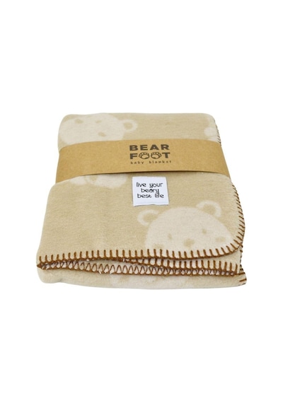 Bear Foot Pamuk Bebek Battaniyesi Kahverengi 100 75 Kahverengi