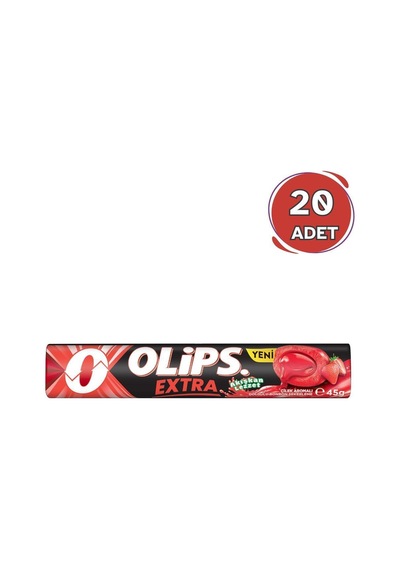 Extra Çilek Aromalı Şeker 45g - 20 Adet