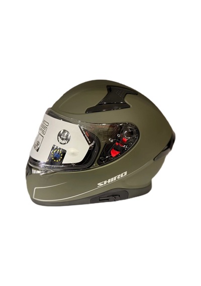 Shiro Katana Sv Joker Kapalı Kask Mat Yeşil