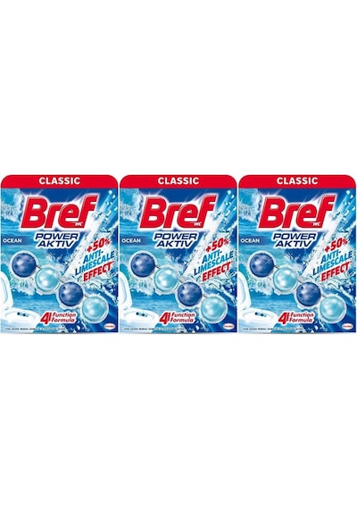 Bref Power Aktiv Klozet Bloğu Okyanus Kokulu 3 Lü Set 3pk 1