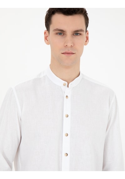 Pierre Cardin Erkek Beyaz Gömlek Desenli 50288526-vr013 Beyaz