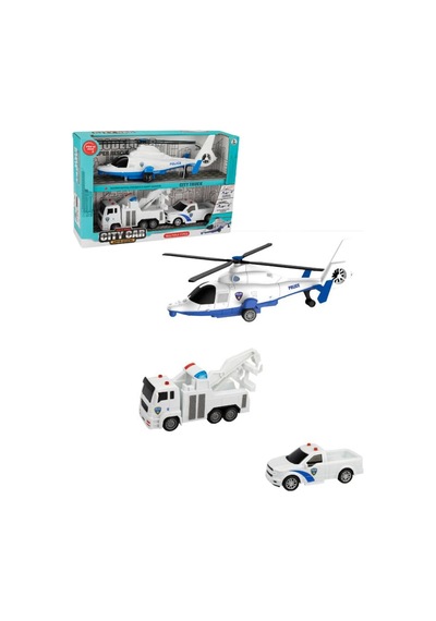 Cıty Car Helıkopter Ve Kurtarma Aracı 3 Lü Set