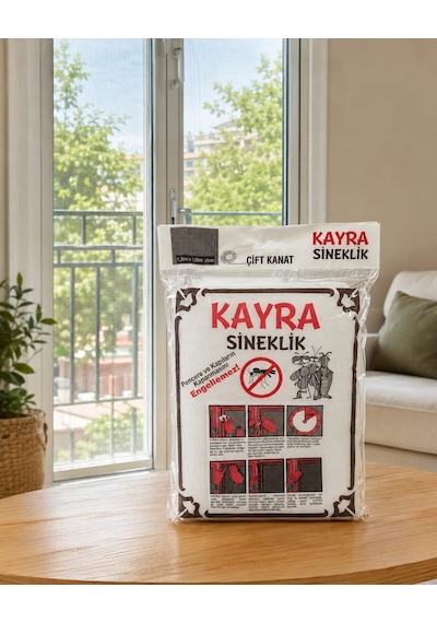 Çift Kanat Pencere Tül Sineklik 130x150 Cm 5 Cm Cırt Cırt Bantlı, Kesilebilir, Kolay Montajlı P
