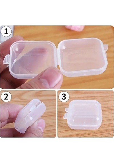 10 Adet Mini Takı Kutusu Şeffaf Düzenli Kolyeler Küpeler Takı Saklama Depolama Plastik 24 X 18 Turun Diğer
