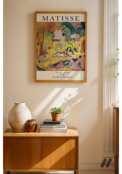 Matisse Joy Of Life, Ahşap Çerçeveli Duvar Tablosu - Modern Ev Dekorasyonu