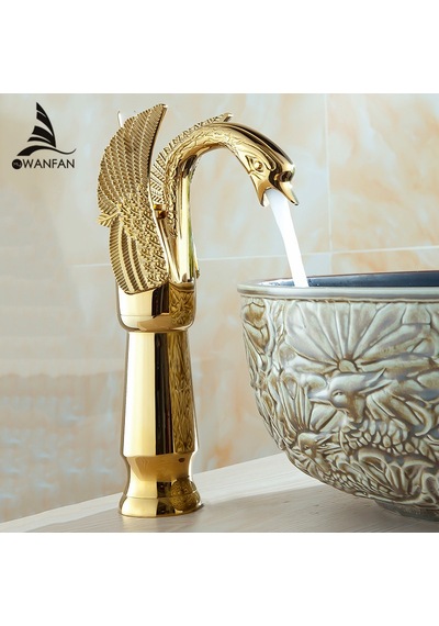 Banyo Lavabo Bataryası Kuğu Altın