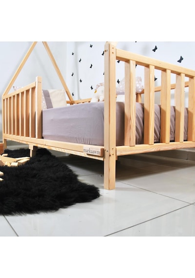 Markaawm Markaawm Montessori Çocuk Yatak Çam Karyola Çadır Derya 90X190 Akçaağaç