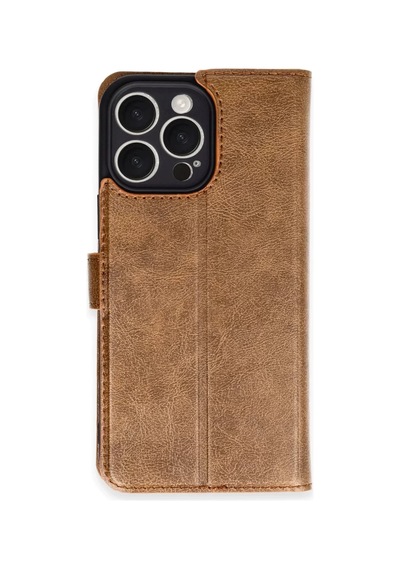 Newface Apple İphone 16 Pro Max Kılıf Trend S Plus Kapaklı Kılıf - Taba