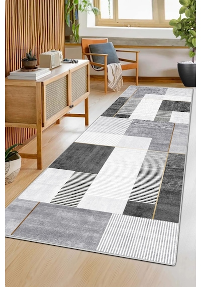 Chilai Home Pendor Grey Dekoratif Halı Djt Dikdörtgen Gri