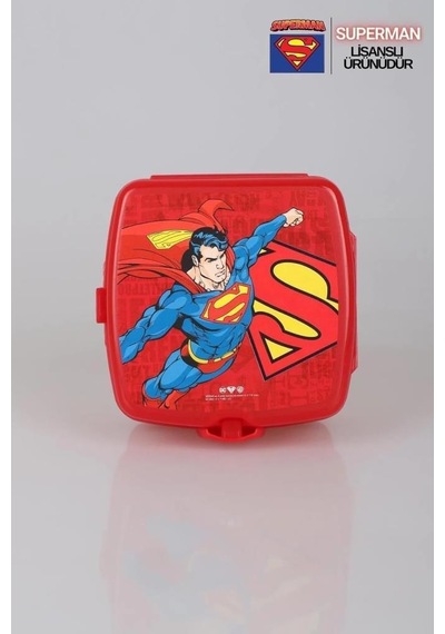 Efe Mark Superman Lisanslı Okul Seti 500 Ml Matara, Beslenme Kutusu, Kalem Kutusu Kırmızı