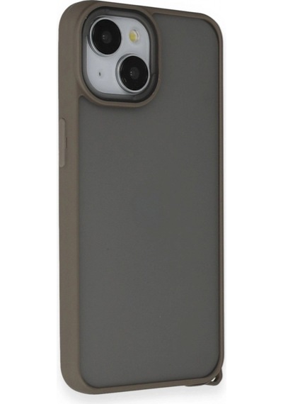 Apple Uyumlu iPhone 14 Kılıf Elegant Kapak - Titan Gri