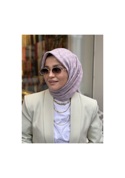 Aker Elegance Monogram Eşarp Pembe - 991 Pembe - 991