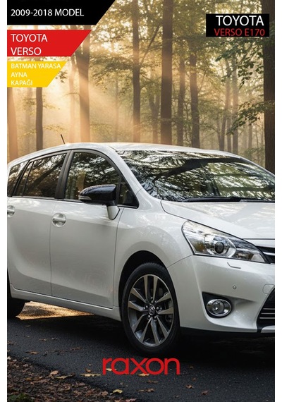 Toyota Verso 2009-2018 Batman & Yarasa Ayna Kapağı Parlak Piano Black Sport