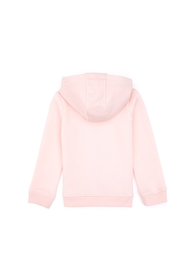 U.S. Polo Assn. Kız Çocuk Açık Pembe Kapüşonlu Fermuarlı Şardonlu Basic Sweatshirt 50316809-VR078