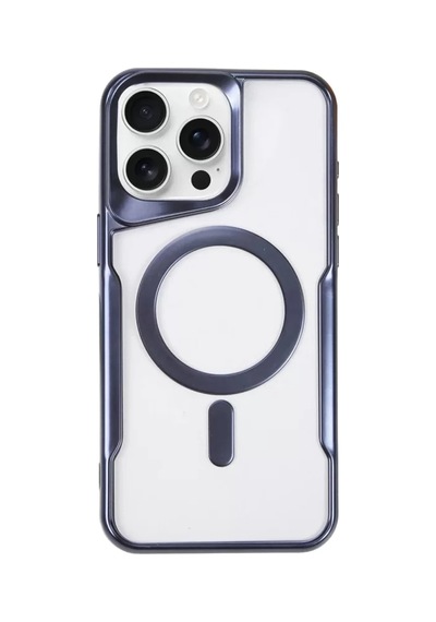 Newface Apple İphone 15 Pro Max Kılıf Boyi Magsafe Silikon Kapak - Lacivert