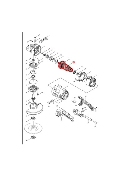 Makita GA7020 Endüvi Rotor Kollektör Ürün Kodu 517793-7