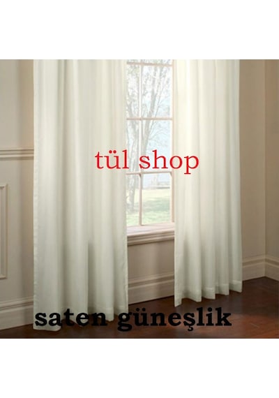 Güneşlik Saten Kalın Gramajlı Ütü İstemez Güneşlk Perde (402268212) Kırık Beyaz
