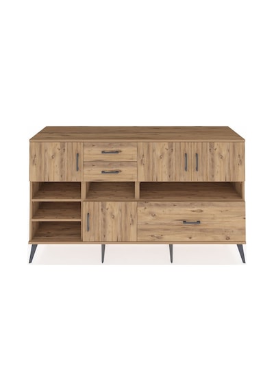 Kronos Konsol 7 Raflı 3 Çekmeceli 4 Kapaklı 176x59x99 Çam-çam Çam-çam