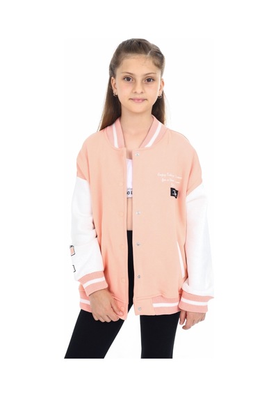 Toontoy Kız Çocuk Kolej Hırka Somon