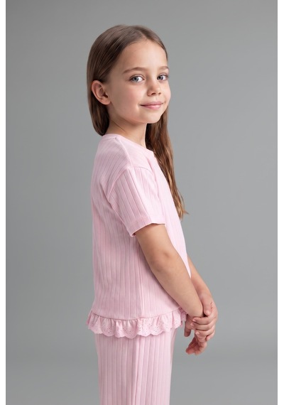 Defacto Fırfır Detaylı Pembe 2li Takım Kız Bebek H2664a526sppn670 Pembe-pn670