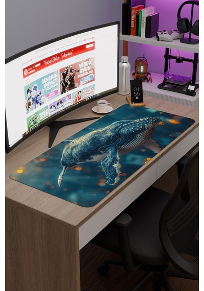 Orka Kaymaz Dikişli Kauçuk Oyuncu Mousepad V3 - 90x40 Xxl Gaming Mouse Pad Fare Altlığı