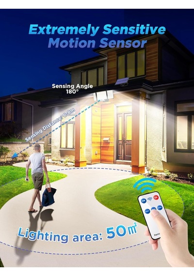 Sigrill 212 Led Güneş Enerjili Hareket Sensörlü Işık 2'li Paket Ip65, 3 Modlu, 340 Aydınlatma