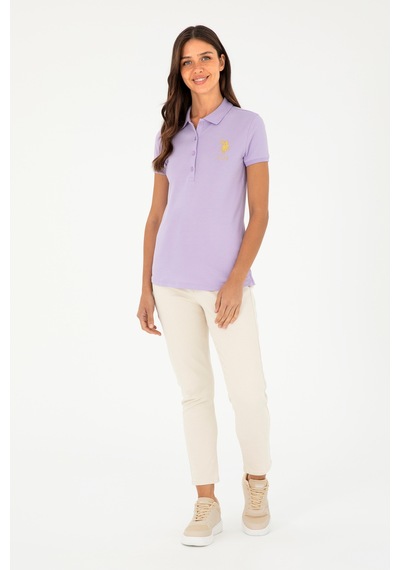 U.S. Polo Assn. Kadın Lila Basic Polo Yaka Tişört 50280071-VR034 U.S. Polo Assn. Kadın Lila Basic Polo Yaka Tişört 50280071-VR034