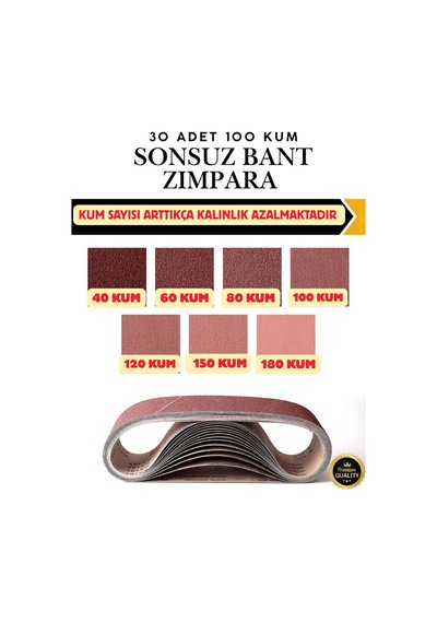 30 Adet Sonsuz Bant Zımpara Kağıdı 75x533 Mm 100 Kum Orta Tank Palet Zımparası Şerit Zımpara Makinesi Ağaç Ahşap Metal Demir Yüzey Temizleme Pürüzsüz Hassas Düzleme Parlatma Akülü Elektrikli Seti