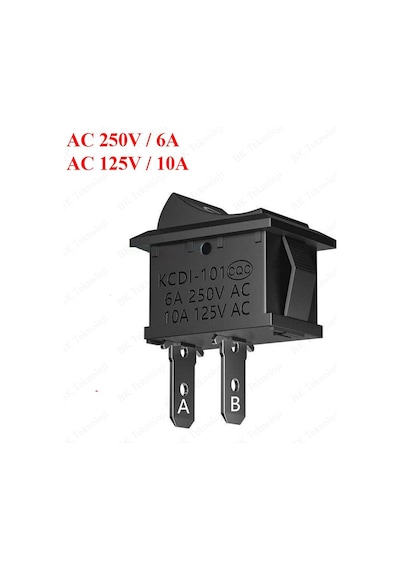 2 Pin On/off Işıksız Power Anahtar 2 Adet