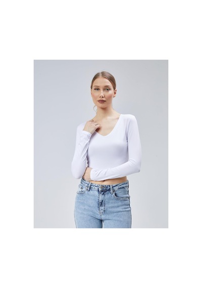 Virago 2'li Soft Touch V Yaka Crop Uzun Kol Bluz/body Beyaz - 687153492 Beyaz - 687153492 Beyaz Virago 2'li Soft Touch V Yaka Crop Uzun Kol Bluz/body Beyaz - 687153492 Beyaz - 687153492 Beyaz