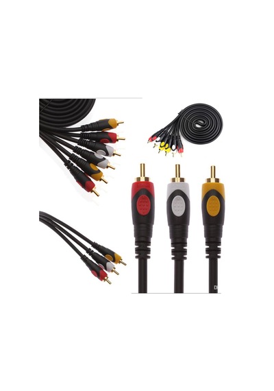 10M 3 Rca To 3Rca Ses Video Sinyal Kablosu - Özel Bakır Seri