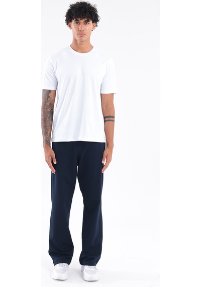 Rowinger 2 İplik Buggy Fit Nakışlı Logo Detaylı Cepli Erkek Eşofman Altı Navyblue