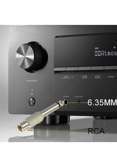 Yüksek Kalite Metal 6.35mm Mono Erkek - RCA Dişi Dönüştürücü