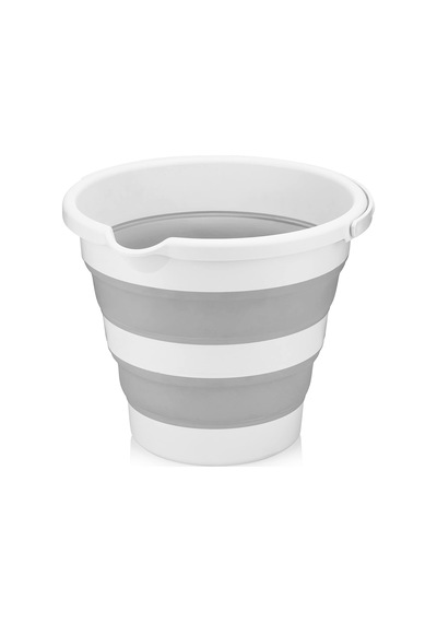 Tr Pratik Katlanabilir Su Kovası 12 Litre Kulplu Gri