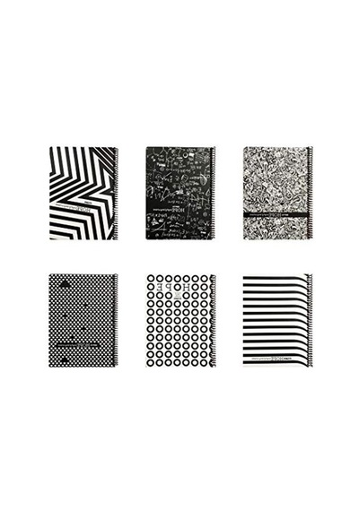 Karton Spiralli Kareli Defter, 18,5x26 Cm, 80 Yaprak Açık Gri