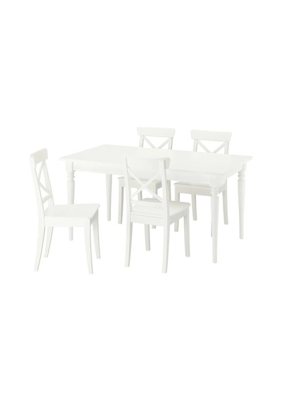 Ikea Beyaz Zarif Yemek Masası - Yemek Masası Takımı