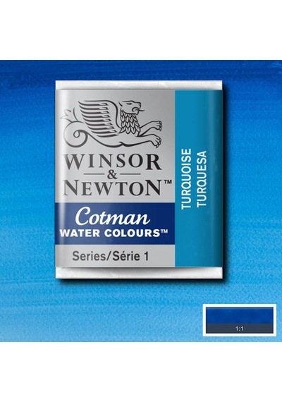 Winsor & Newton Cotman Yarım Tablet Suluboya Turquoise 654 Karışık
