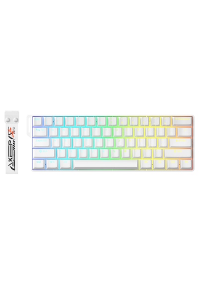 Dareu Ek60 He White %60 Yulong Manyetik Switch 8k Hz Hall Effect Hotswap Rgb İngilizce Gaming Klavye